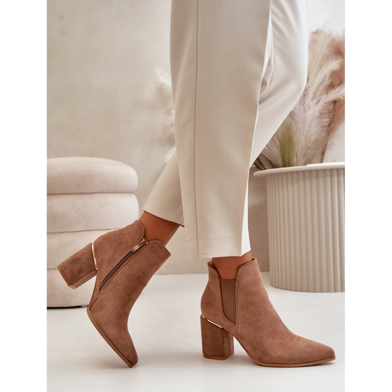 Step in style Boty Model Daivine YY-27 Brown - Krok ve velkém stylu hnědý 1