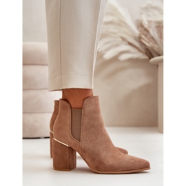Step in style Boty Model Daivine YY-27 Brown - Krok ve velkém stylu hnědý 3