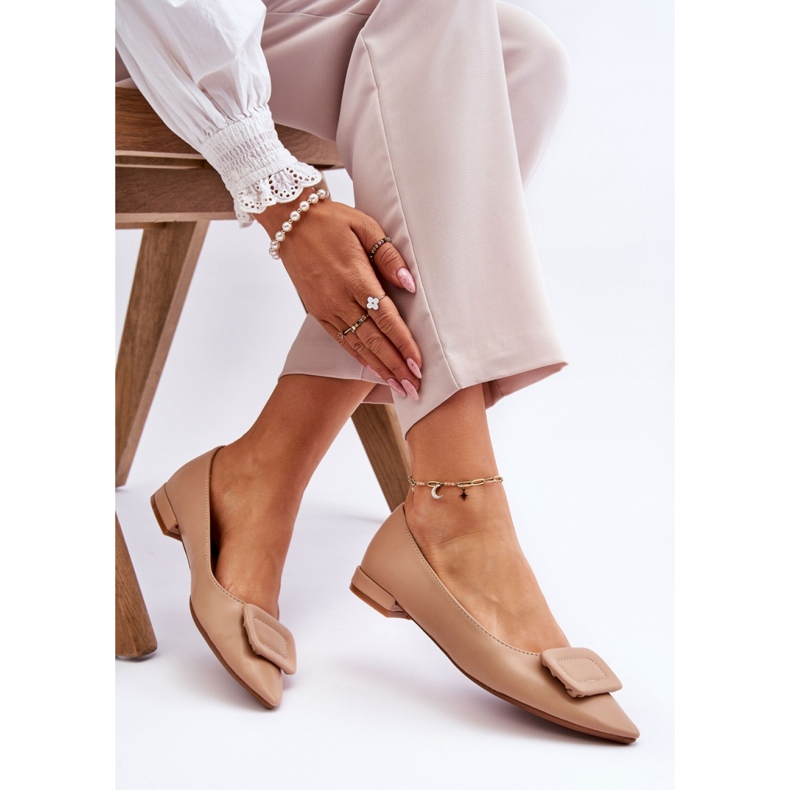 WS1 Dámské balerínky s béžovým zdobením 1