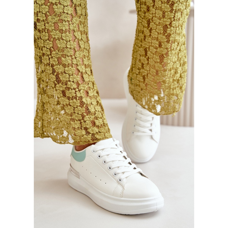 Dámské tenisky na platformě Bílá/Zelená bílý 1