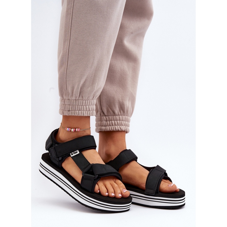 Dámské sandály na platformě Lee Cooper Black/White černý 1