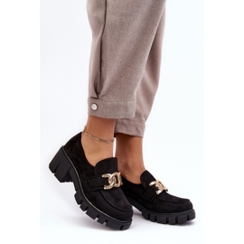 Dámské boty na vysokém podpatku s černým zdobením černá 1