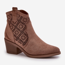 Step in style Boty Model S.Barski HY42-944 Hnědá - Krok ve stylu hnědý 2