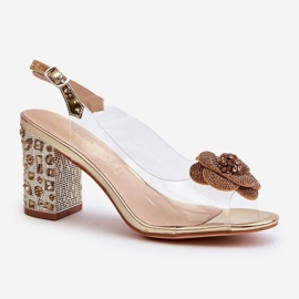 Step in style Sandály Model S.Barski MR38-356 Gold - Krok ve velkém stylu žluť 2