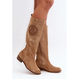 Step in style Kozačky Model Zazoo 3367/2 Beige Suede - Krok ve stylu béžový 3