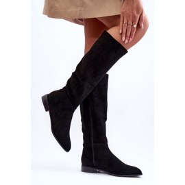 Step in style Boty Model Eelin MV318 Black Suede - Krok ve velkém stylu černý 1