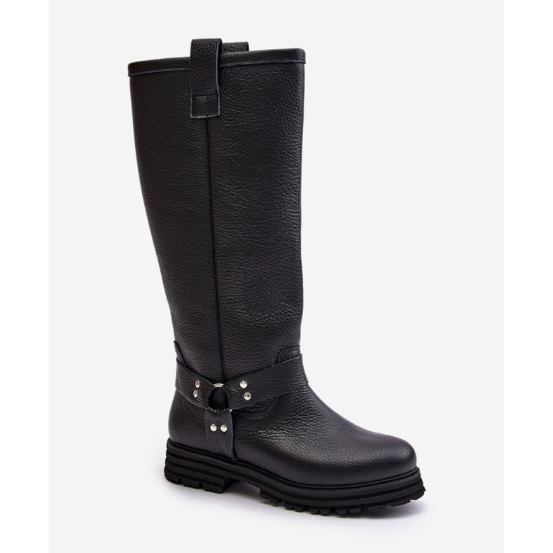 Step in style Boty Model Lewski 3615 Black Leather - Krok ve stylu černý 2