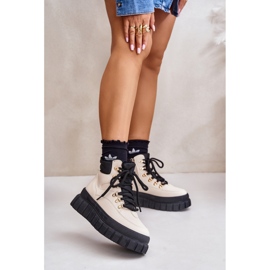 Step in style Kozačky Model Jelenia J74779 Béžová - Krok ve velkém stylu béžový 1