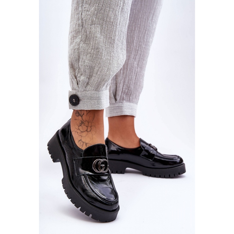 Černé lakované boty pro ženy černá 1 Černé lakované boty pro ženy černá 1