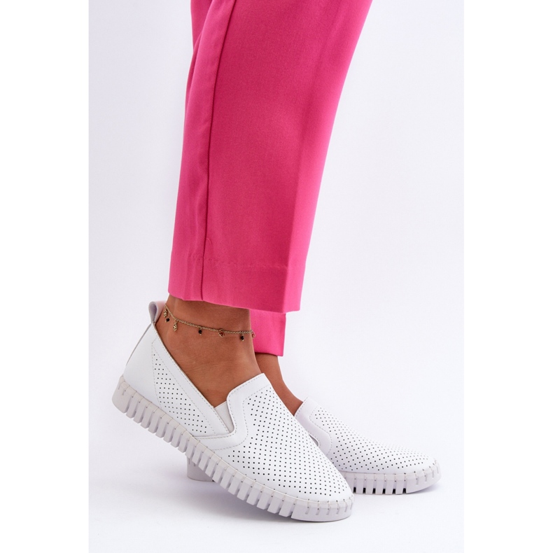 Vinceza Dámské prolamované boty Bílé bílý 1