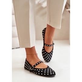 Dámské balerínky na ramínka černé černá 1