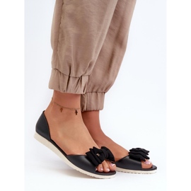 Seastar Dámské gumové balerínky s mašlí, černá 1 Seastar Dámské gumové balerínky s mašlí, černá 1