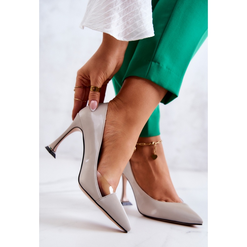 Step in style Vysoké podpatky Model Tamira F6102 Světle šedá - Krok ve velkém stylu 1