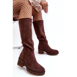 Step in style Kozačky Model Beveta D8130 Tmavě hnědá - Krok ve stylu hnědý 1