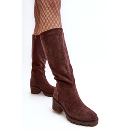 Step in style Kozačky Model Beveta D8130 Tmavě hnědá - Krok ve stylu hnědý 2