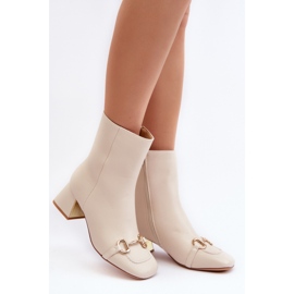 Step in style Kozačky Model Adinah 1063 Světle béžová - Krok ve velkém stylu béžový 1