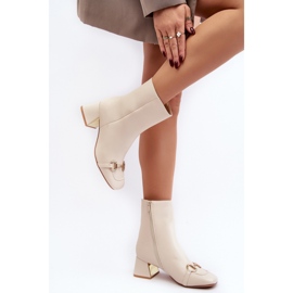 Step in style Kozačky Model Adinah 1063 Světle béžová - Krok ve velkém stylu béžový 2
