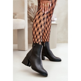 Step in style Boty Model Vinceza 77106 Black Leather - Krok ve stylu černý 1