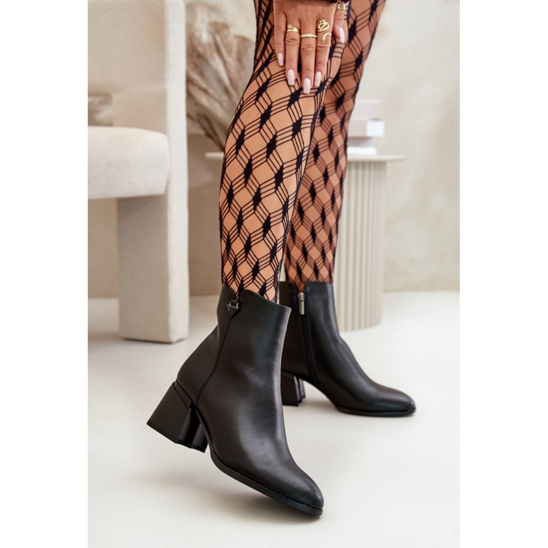 Step in style Boty Model Vinceza 77106 Black Leather - Krok ve stylu černý 1