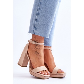 Step in style Sandály Model Merila LC-29 Beige - Krok ve velkém stylu béžový 1