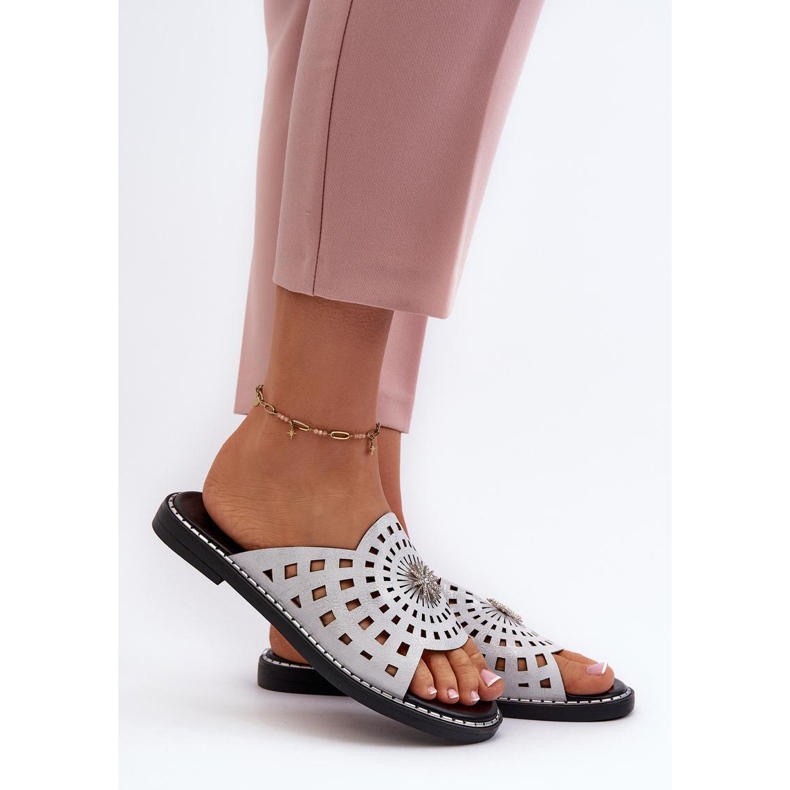 Step in style Sandálové žabky Model Ebirena RMR2266-4 Silver - Krok ve stylu šedá 1