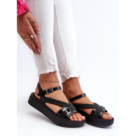 Step in style Sandály Model Zaxy LL285064 Black - Krok ve velkém stylu černý 1