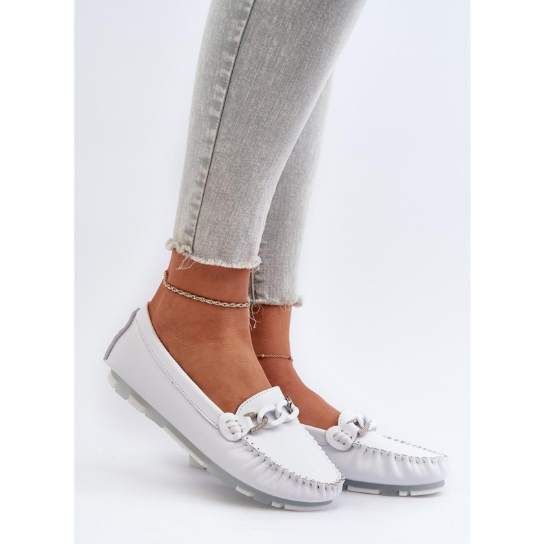 Step in style Mokasíny Model S.Barski LR339 White - Krok ve stylu bílý 1