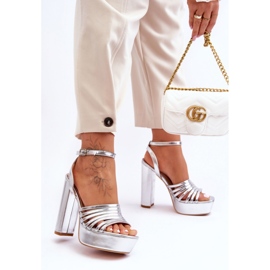 Step in style Sandály Model Maya B-307 Silver - Krok ve velkém stylu šedá 2