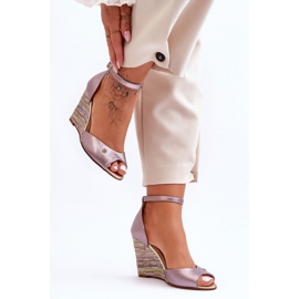 Step in style Sandály Model Laura Messi 2603/783 Silver - Krok ve velkém stylu šedá 1