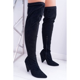 Step in style Boty Model Lu Boo XW37356 Black Suede - Krok ve velkém stylu černý 1