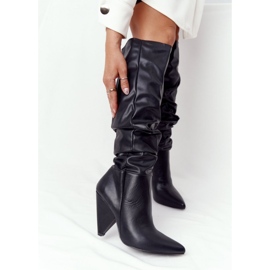 Step in style Boty Model Lu Boo XW37355 Black Leather - Krok ve stylu černá 2