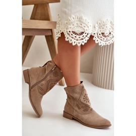 Step in style Kozačky Model Irinette MAM65-106 Beige - Krok ve velkém stylu béžový 1