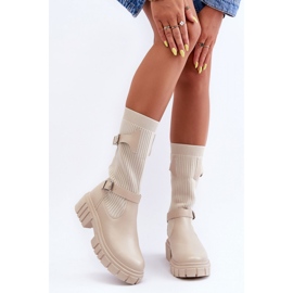 Step in style Kozačky Model Abroze 55-80 Beige - Krok ve velkém stylu béžový 1