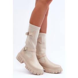 Step in style Kozačky Model Abroze 55-80 Beige - Krok ve velkém stylu béžový 2