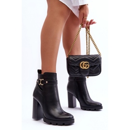 Step in style Kozačky Model Liani F38 Black Leather - Krok ve stylu černá 1