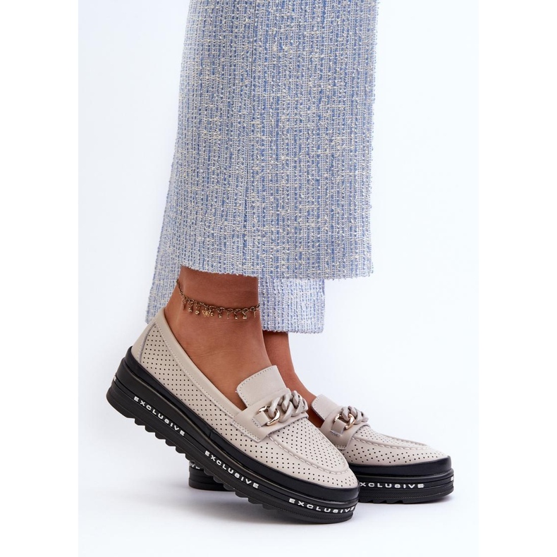 Step in style Mokasíny Model S.Barski LR618 Beige - Krok ve stylu béžový 1