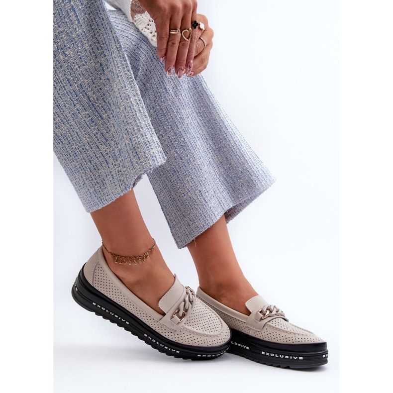 Step in style Mokasíny Model S.Barski LR618 Beige - Krok ve stylu béžový 2