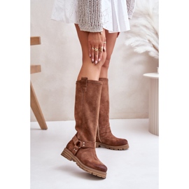 Step in style Kozačky Model Lewski 3615 Brown Suede - Krok ve velkém stylu hnědý 1 Step in style Kozačky Model Lewski 3615 Brown Suede - Krok ve velkém stylu hnědý 1