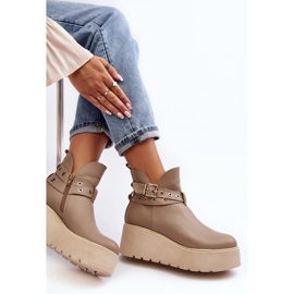 Step in style Boty Model Zazoo 1752 Béžová - Krok ve velkém stylu béžový 2
