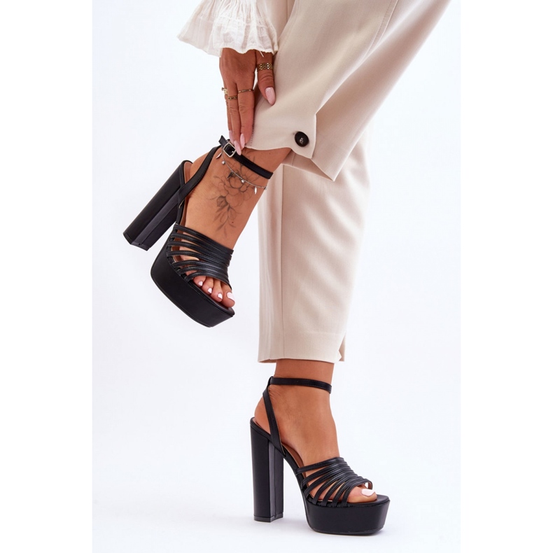 Step in style Sandály Model Maya B-307 Black - Krok ve velkém stylu černý 1