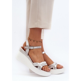 Step in style Sandály Model Esinna PS19 Silver - Krok ve velkém stylu šedá 1