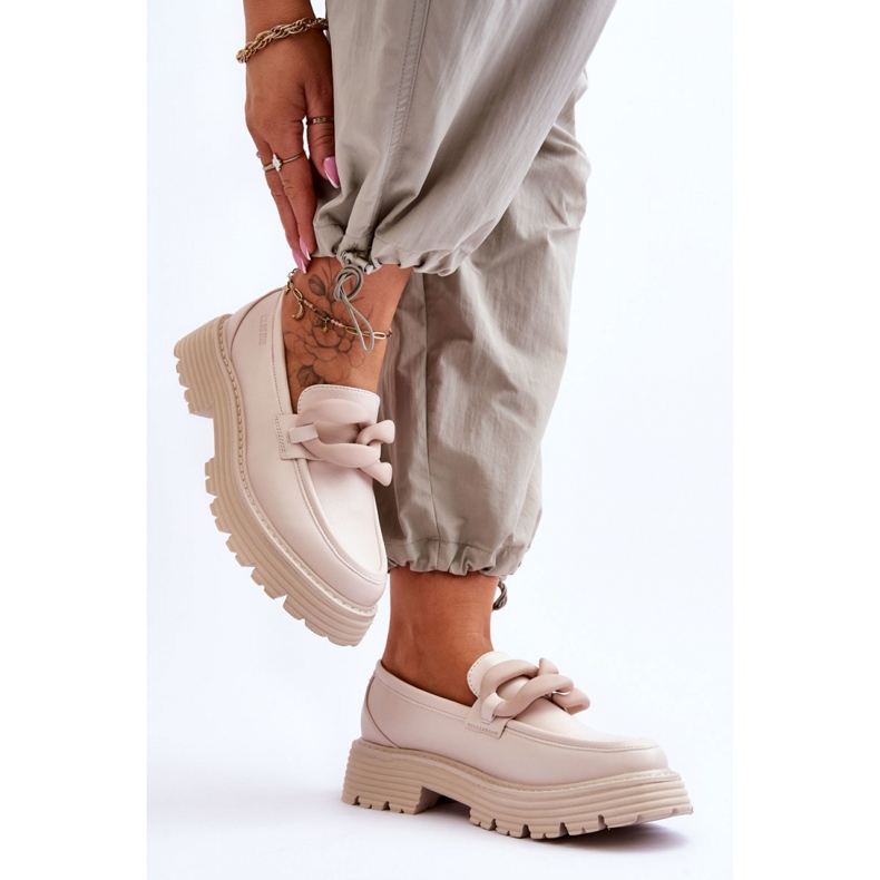 Step in style Mokasíny Model Big Star LL274581 Béžová - Krok ve velkém stylu béžový 1