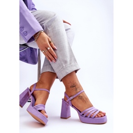 Step in style Sandály Model Verda ZY222 Violet - Krok ve velkém stylu fialová 1