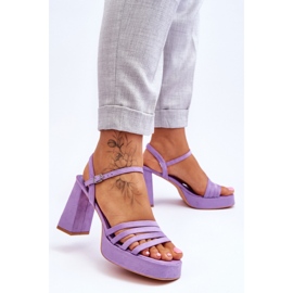 Step in style Sandály Model Verda ZY222 Violet - Krok ve velkém stylu fialová 2