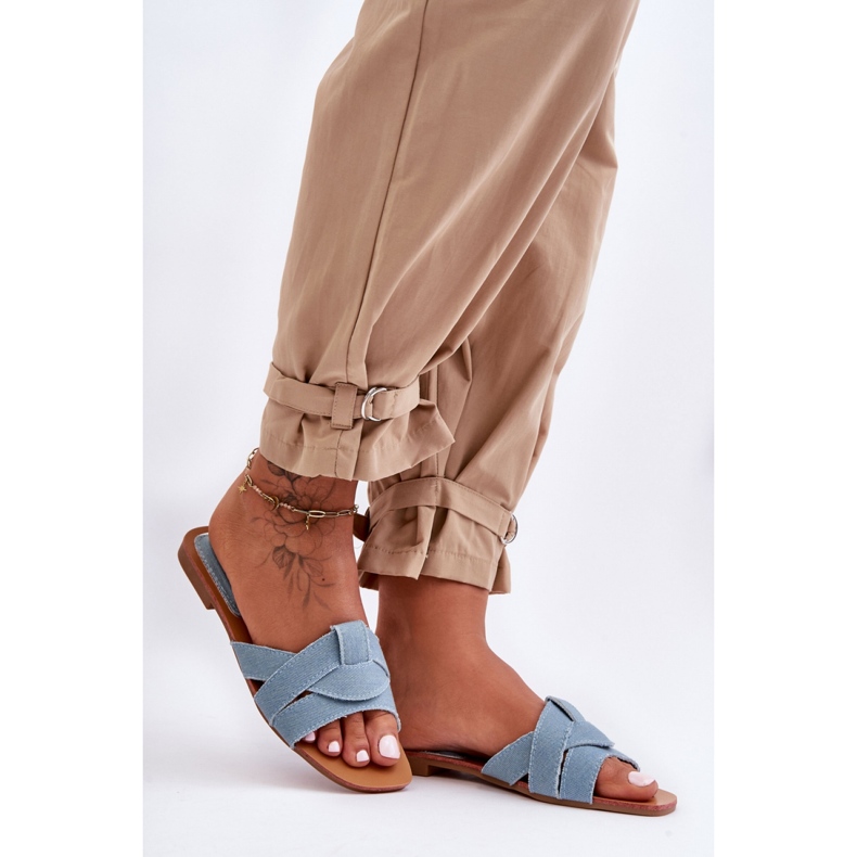 Step in style Sandálové žabky Model Aversa W-112 Světle modrá - Krok ve stylu modrý 1 Step in style Sandálové žabky Model Aversa W-112 Světle modrá - Krok ve stylu modrý 1