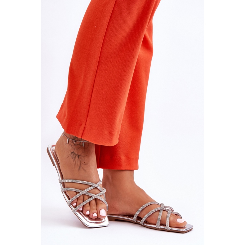 Step in style Sandálové žabky Model Leomi 5628-2 CLA-1 Silver - Krok ve stylu šedá 1