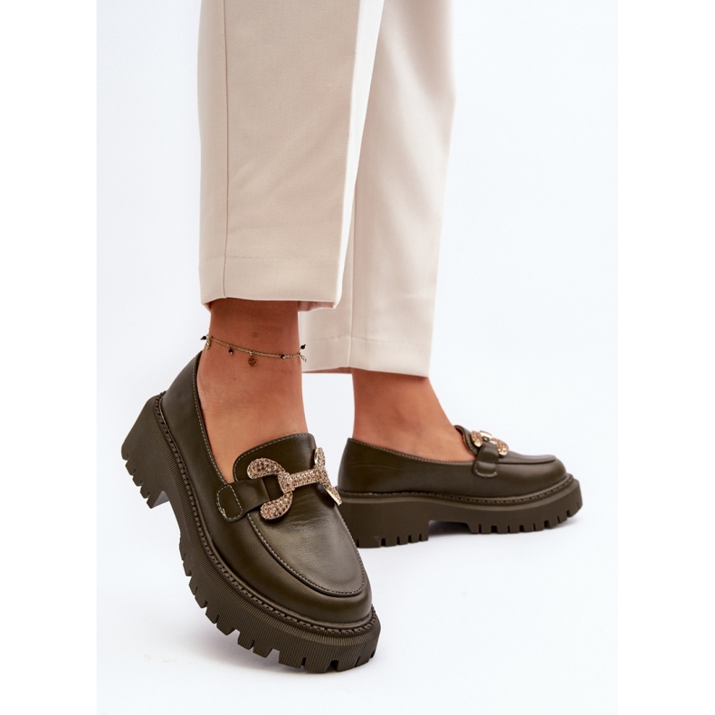 Step in style Mokasíny Model Gargi H8-309 tmavě zelená – krok ve stylu 2