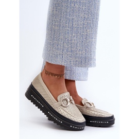 Step in style Mokasíny Model S.Barski LR750 Gold - Krok ve velkém stylu žlutá 1