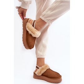 Step in style Pantofle Model Sophienne W5827 Camel - Krok ve velkém stylu hnědý 2