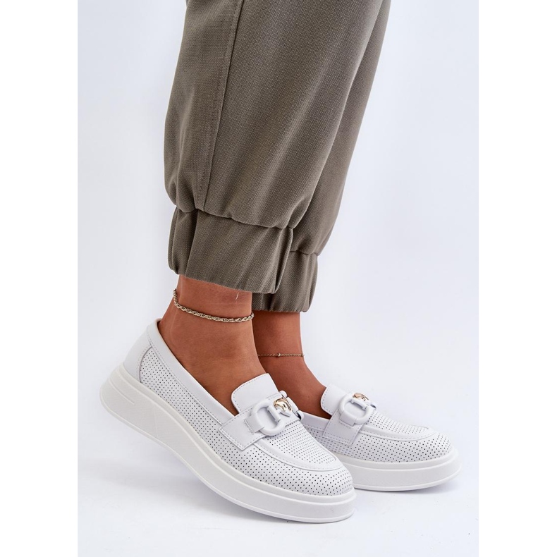 Step in style Mokasíny Model S.Barski LR720 White - Krok ve stylu bílý 1